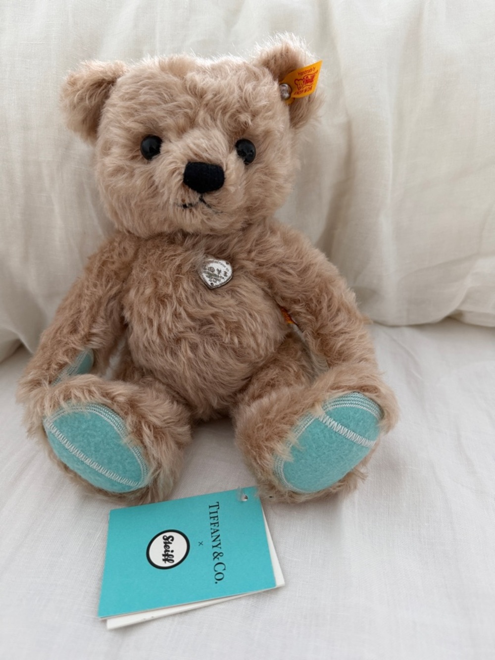 BNWT TIFFANY X STEIFF Return to Tiffany Love Teddy Bear Baby Gift